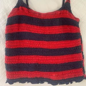 red/navy striped holister tank top
